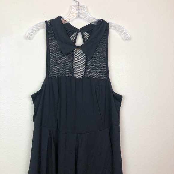 Torrid Mesh collar Pointe Black Dress - Picture 3 of 8